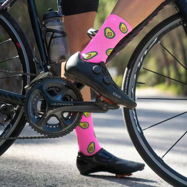 Avocados Adult Unisex Cycling Socks - Pink