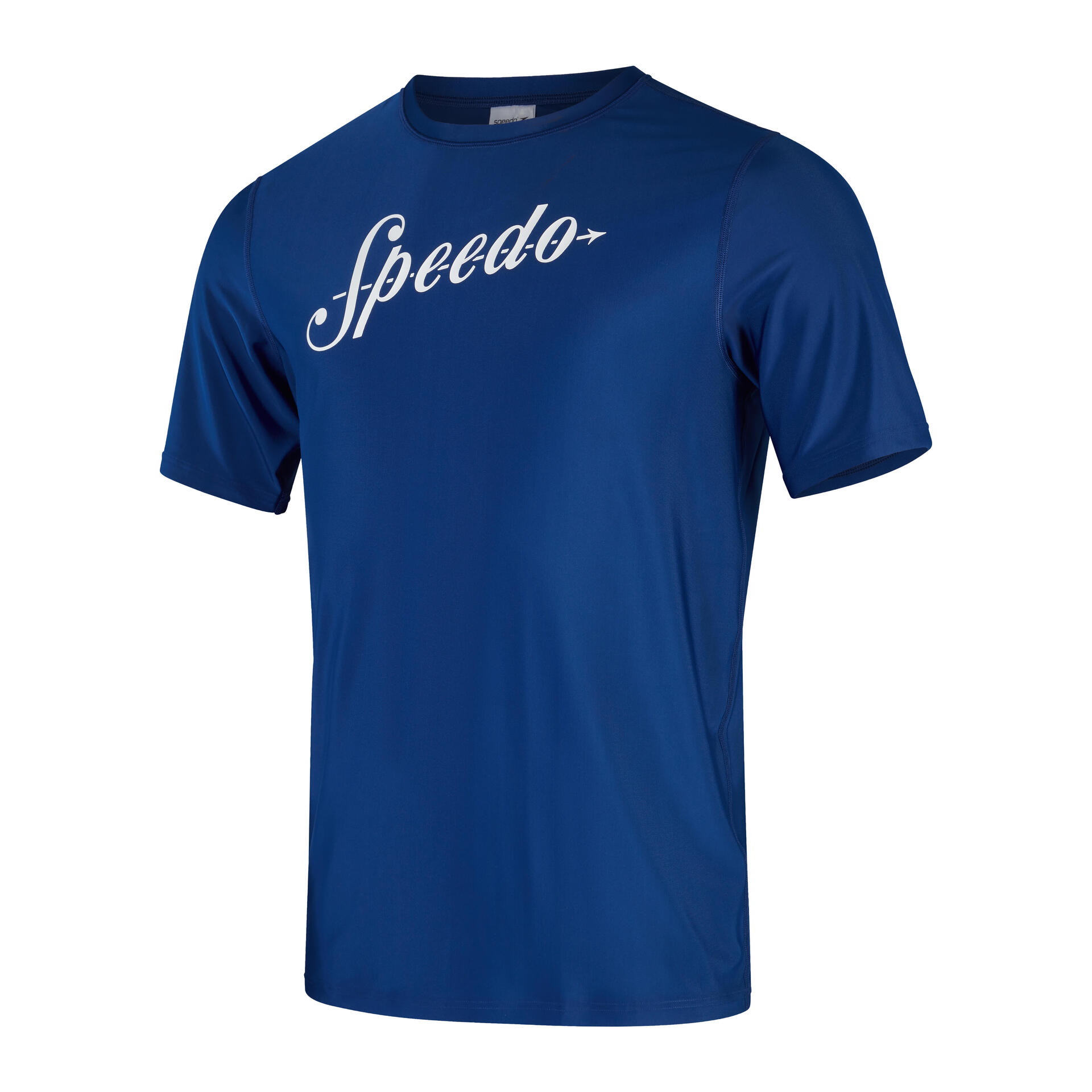 ADULT MEN'S SHORT SLEEVE SUN PROTECTION SWIM TEE BLUE