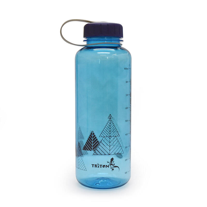 Ecozen Slim Sky Blue Forest Road Running Water Bottle 1000ml - Blue