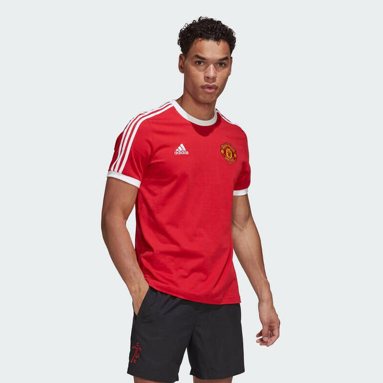 Adidas MUFC DNA 3S TEE Men Football T-shirts Red