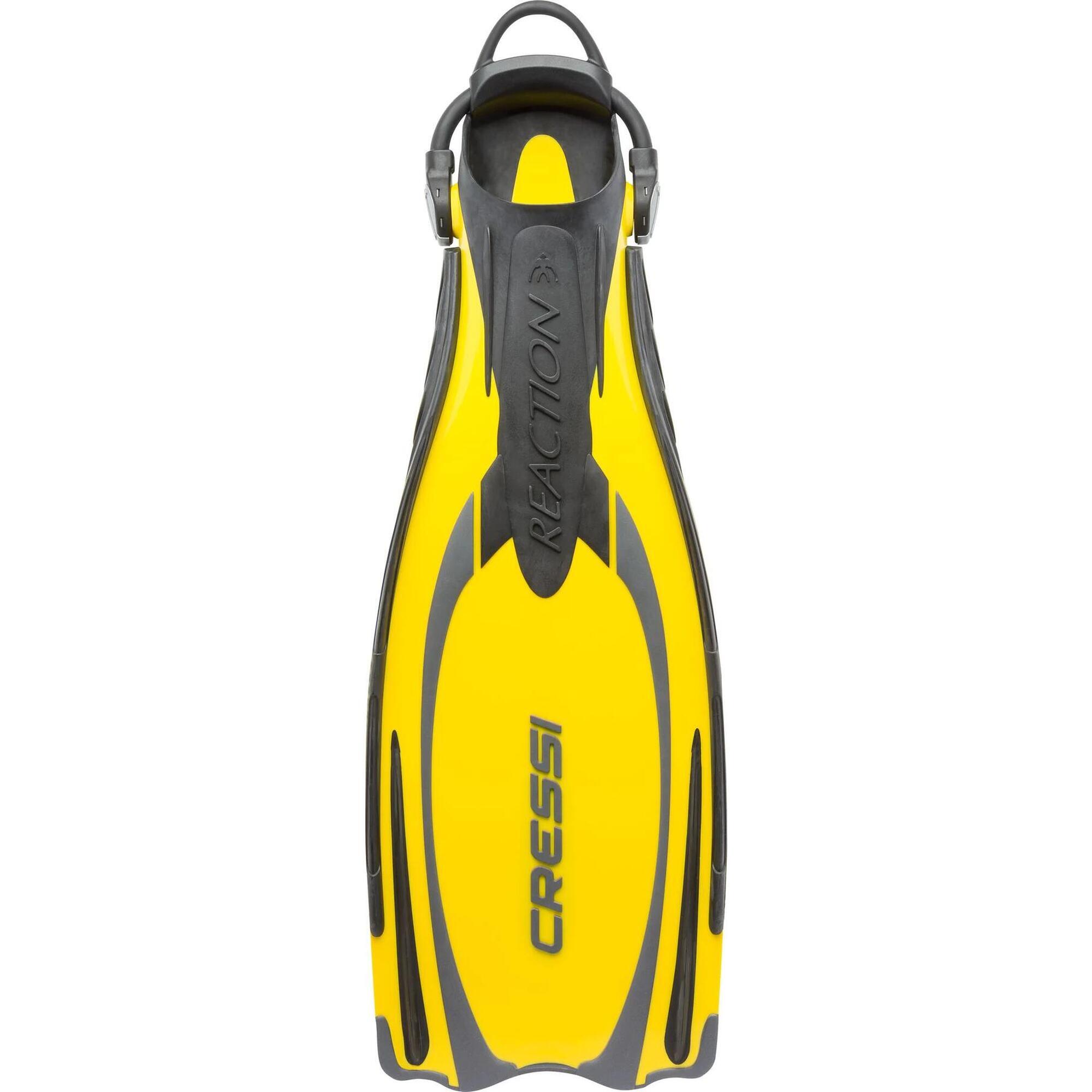 REACTION EBS Adult Scuba-Diving Fins - Yellow