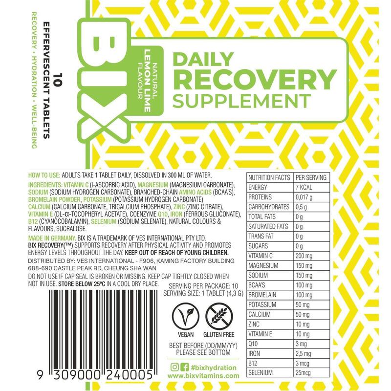 Daily Recovery Supplement (10 tablets) - Lemon