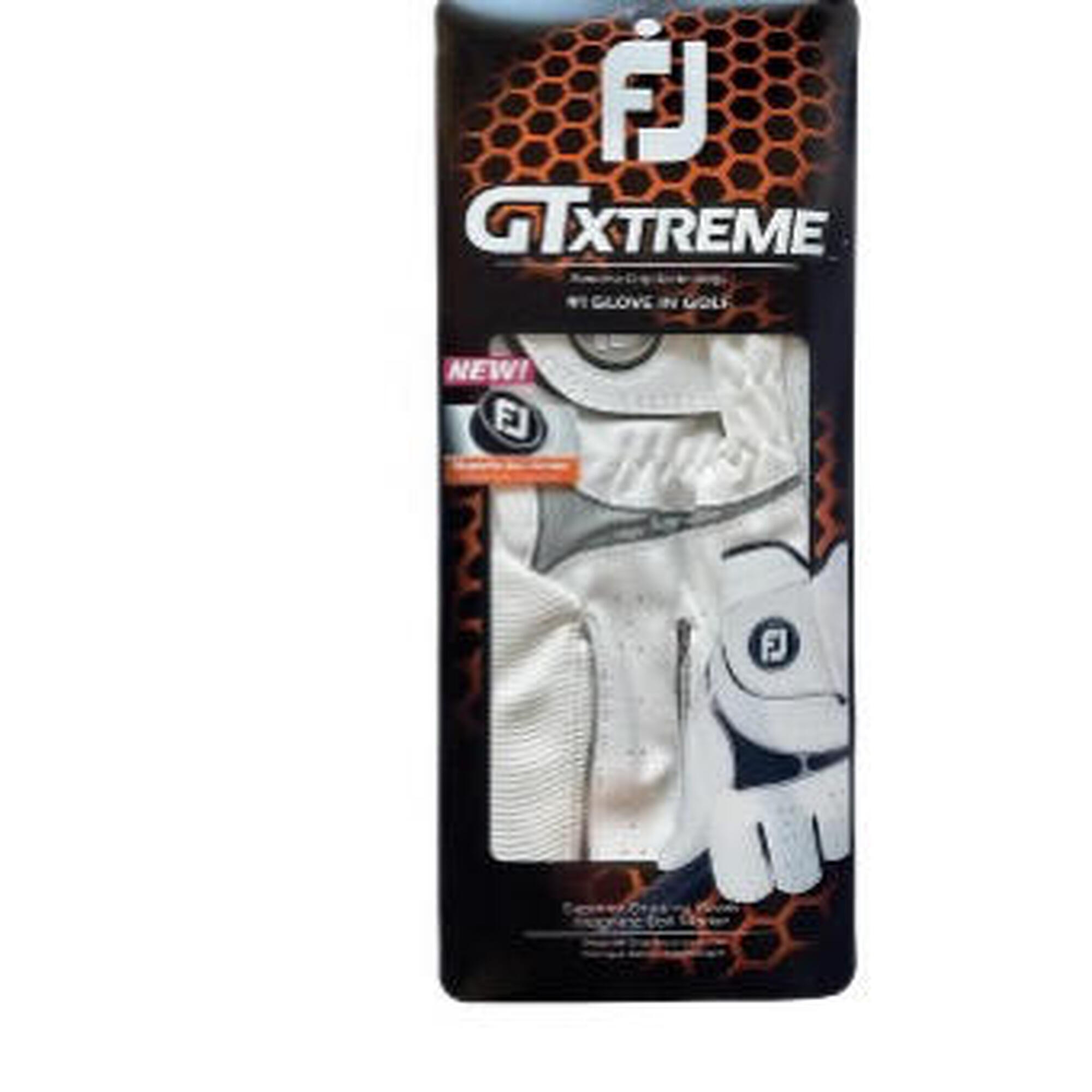 GTXtreme 男款卓越握力高爾夫手套(左手) - 白色/灰色