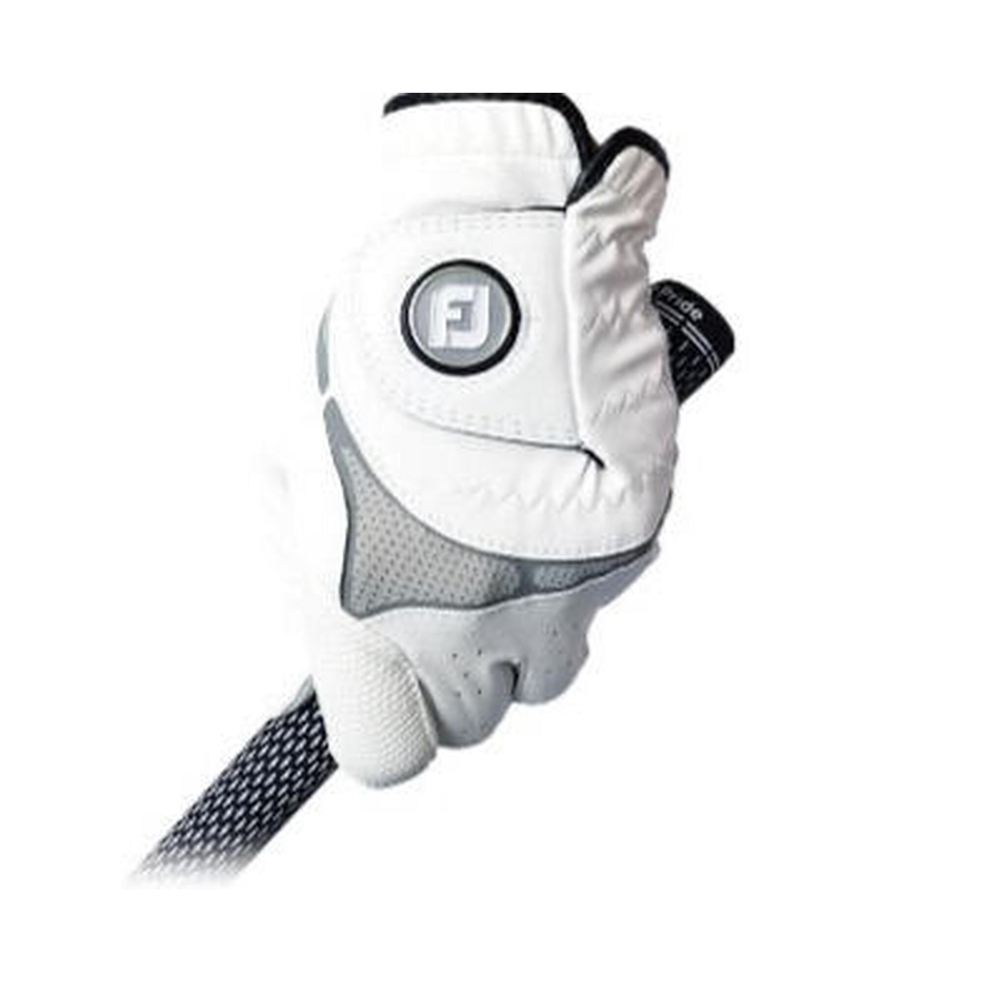 GTXtreme 男款卓越握力高爾夫手套(左手) - 白色/灰色