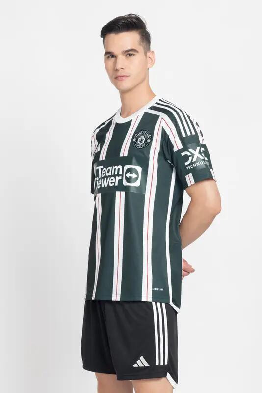 Adidas MUFC A JSY Men Football Jersey Green -  3