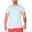 男裝鏡像LOGO彈性健身短袖運動T恤上衣 - 淺藍色