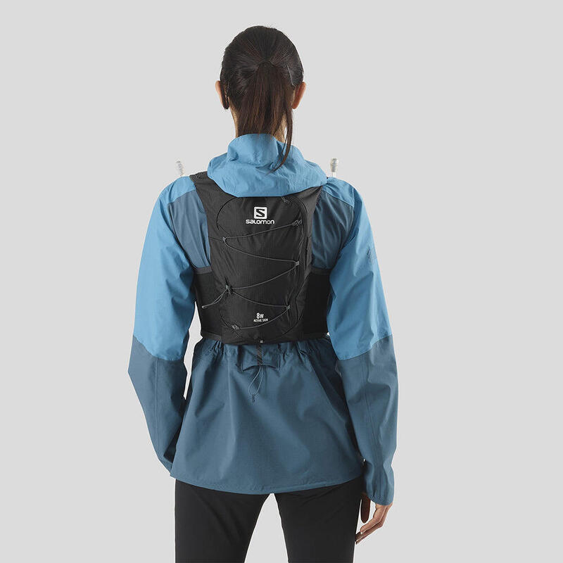 Active Skin 8 With Flasks Women Hydration Trail Running Backpack Vest 8L - Black