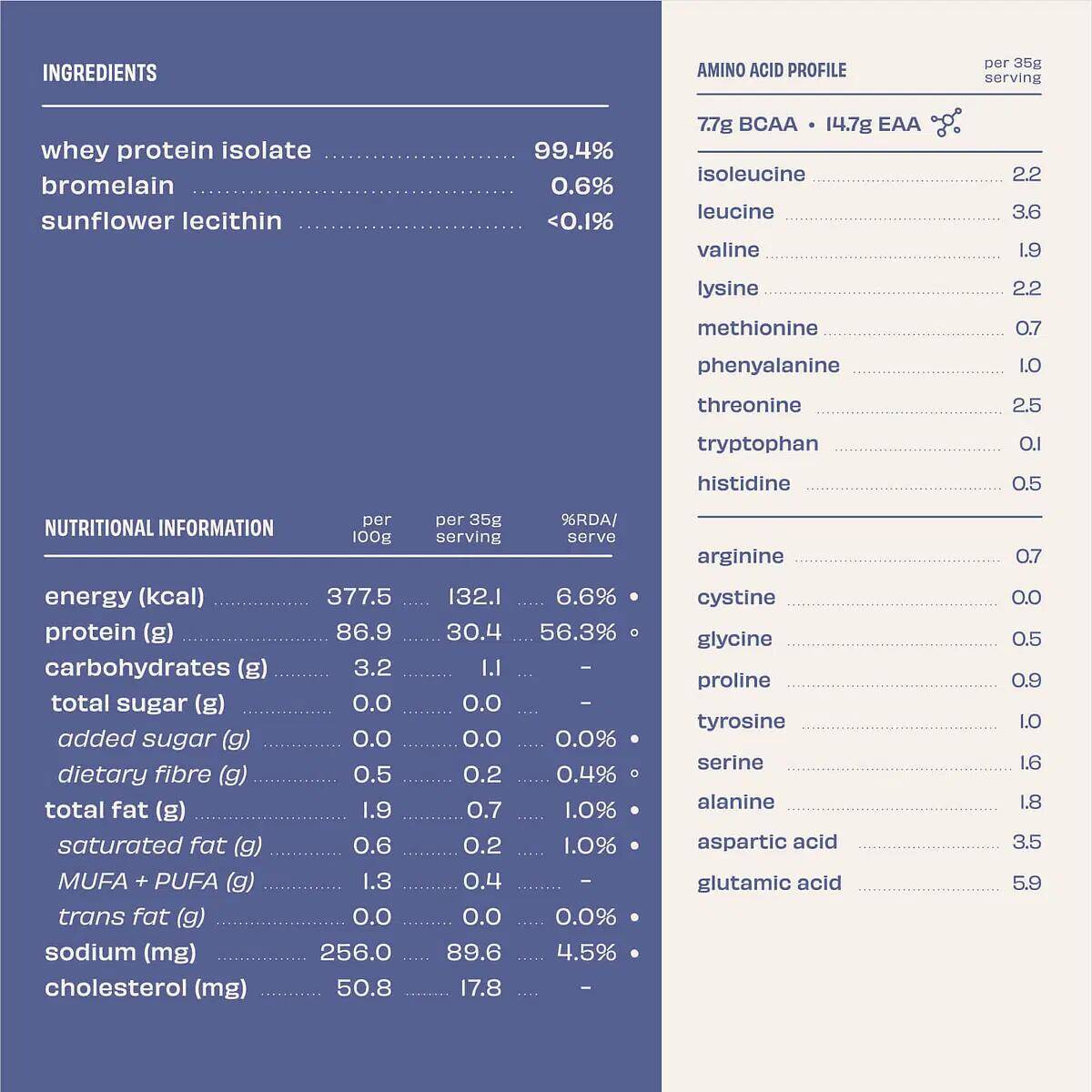 The Whole Truth Protein powder Unflavoured Isolate 30g Protein -  3