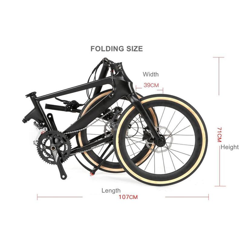 (Unassembled)F451 Carbon Hydraulic Disc Brake Sram 22S Folding Bike - Grey/Black