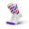 超輕透氣高筒跑步運動襪 - 白色/紫色