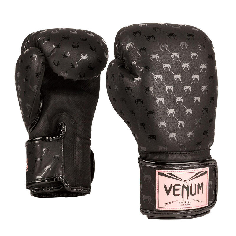 Impact Adult Three-layer Foam Boxing Gloves - Black/Pink Gold