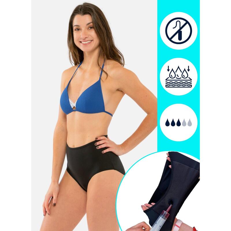 Bas de maillot de bain Menstruel taille haute - Flux Moyen  - Naya