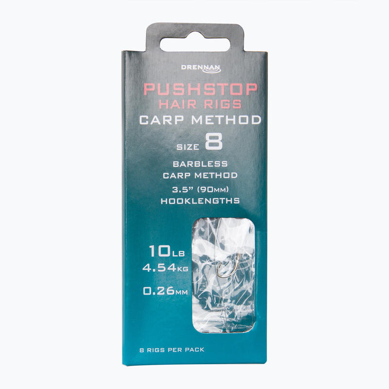 Leader per il Drennan Pushstop H'rig Carp Method, amo senza ardiglione + filo