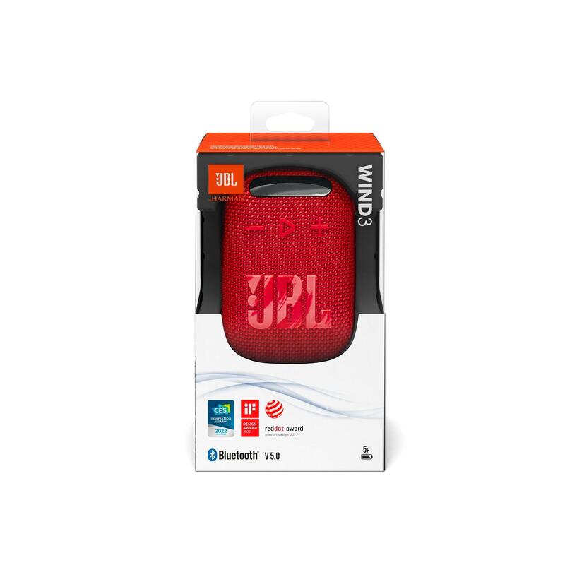 Wind 3 FM Bluetooth Handlebar Speaker - Red