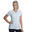 Women V Neck Dri-Fit Yoga Gym Running Sports T Shirt Fitness Tee - WHITE