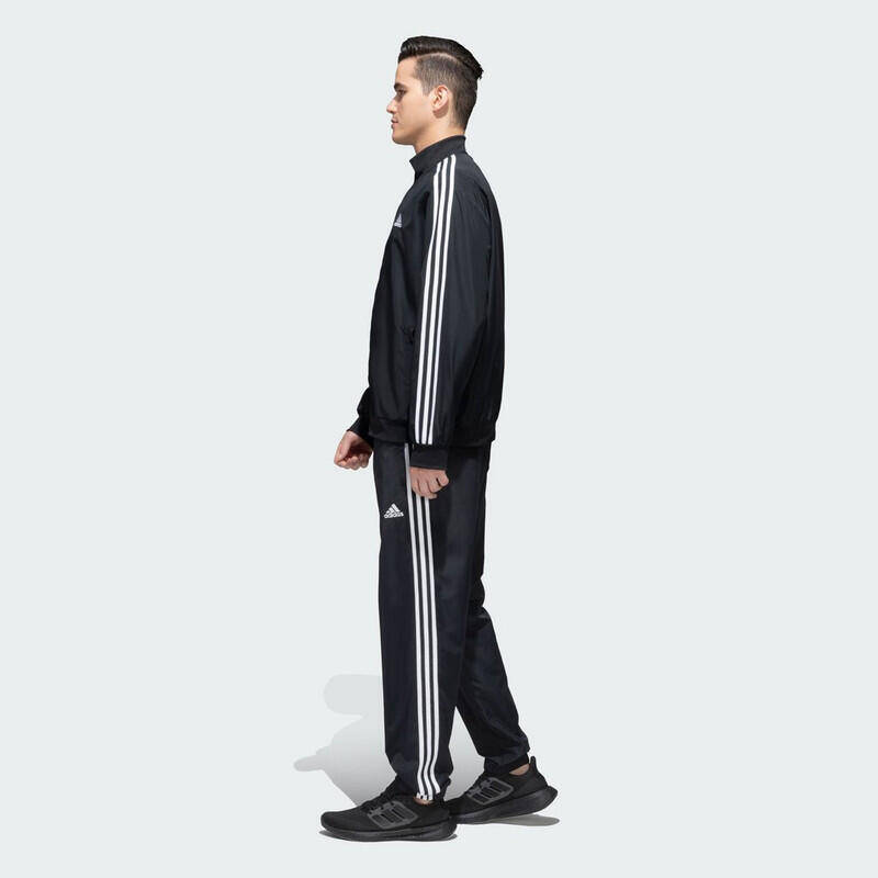 Adidas M 3S WV TT TS Men Sports Track Suit Black -  2