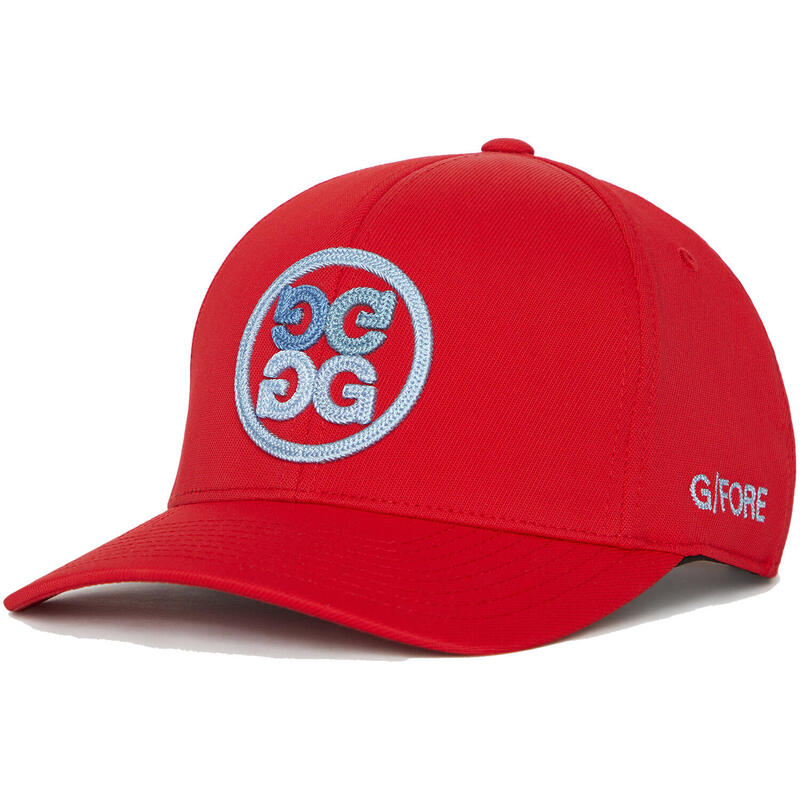 CIRCLE G'S STRETCH TWILL SNAPBACK GOLF CAP - RED