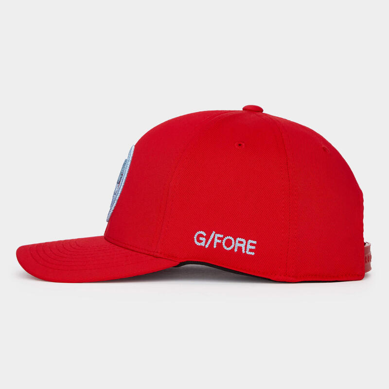 CIRCLE G'S STRETCH TWILL SNAPBACK GOLF CAP - RED