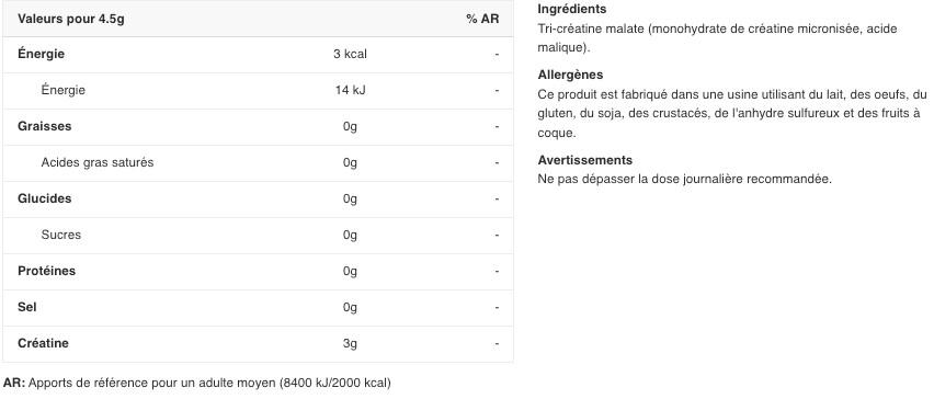 BioTechUSA Tri-Creatine Malate 300 gr - Aumenta el Rendimiento Físico 2/4
