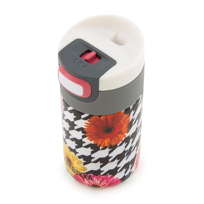 Etna Thermal Mug (SS) 10oz/300ml - White w/ Floral Patchwork