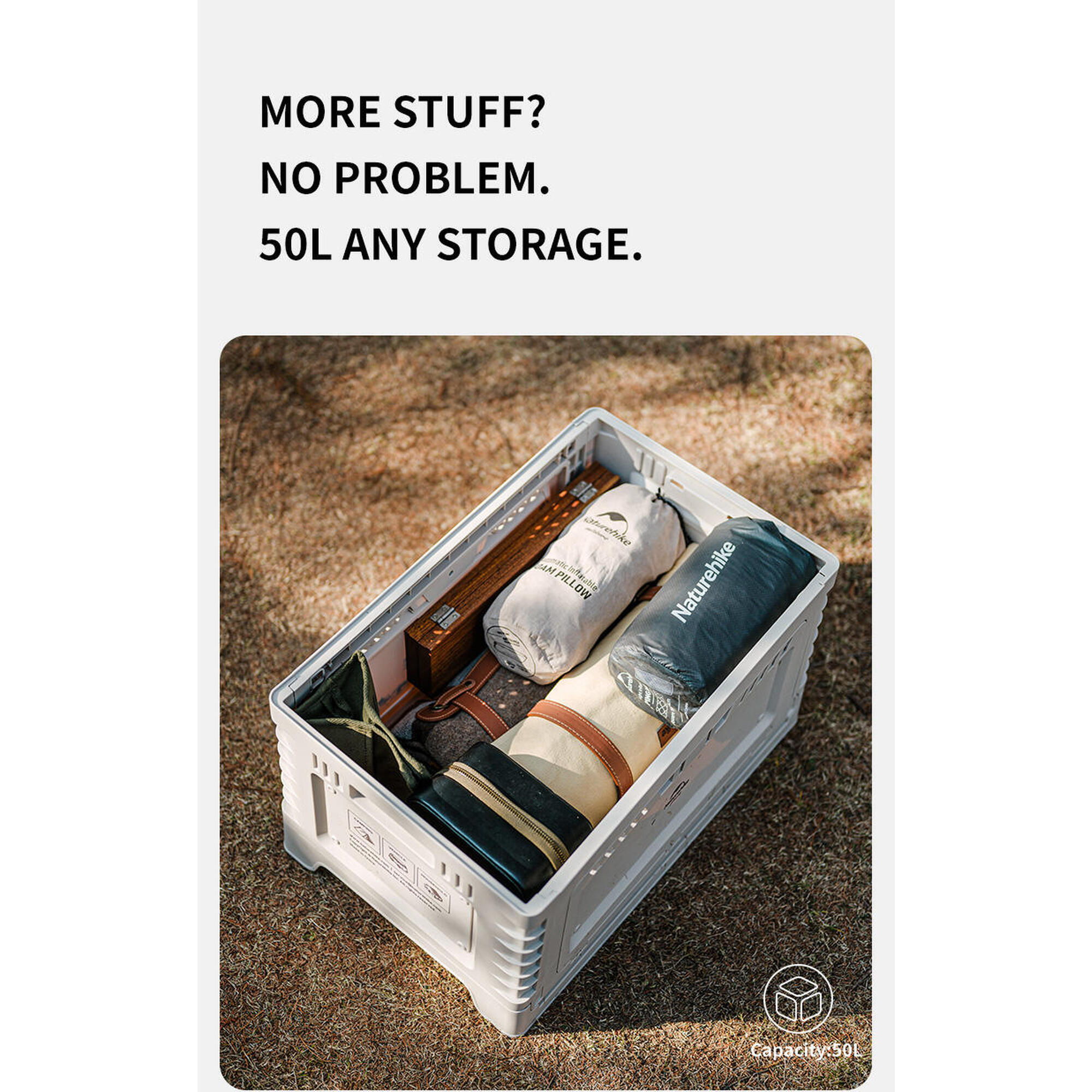 Folding Outdoor Storage Box - Beige