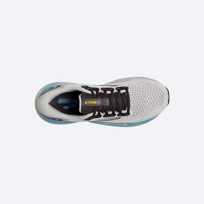 Glycerin 21 Men's Road Running Shoes - White/ Blue