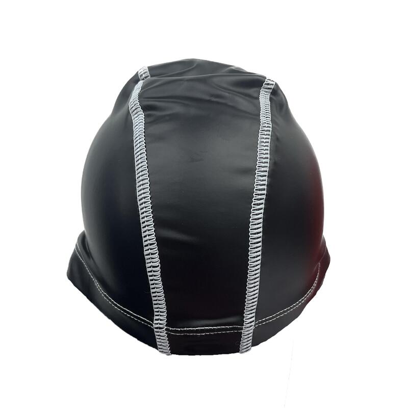 PU Coated Adult Swimming Cap - Black