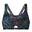 ZTY087 Non Wire Medium Sport Bra - Black with Line Pattern