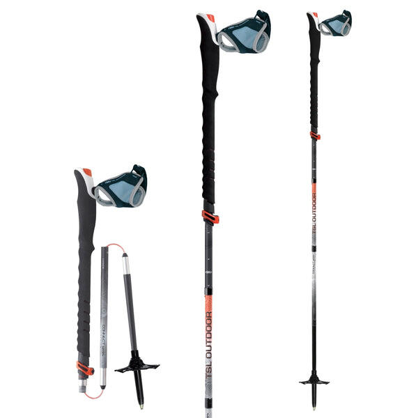 Outdoor Connect Carbon 5 Hiking Pole (Magnetic Cross) - Black/Orange