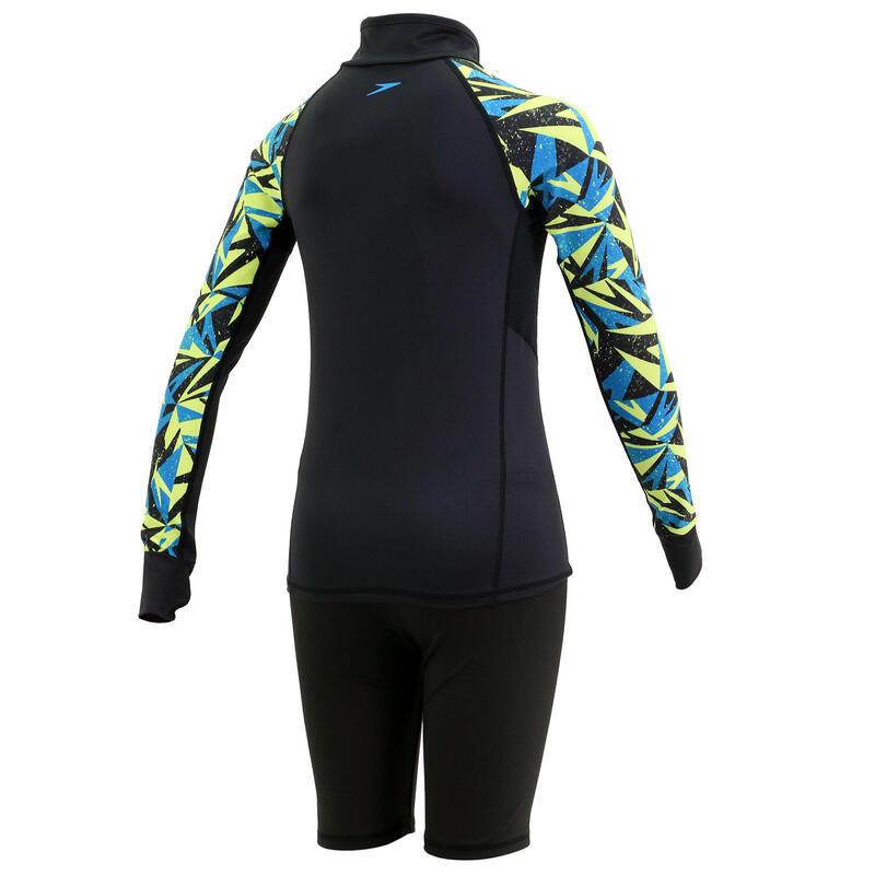 Deluxe Junior Long Sleeve Breathable Water Activity Set - Black/ Blue