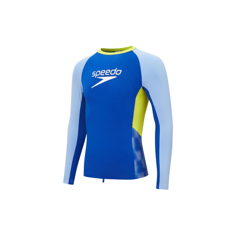 Surfseeker Men'S Long Sleeve Rashguard - Blue Combo