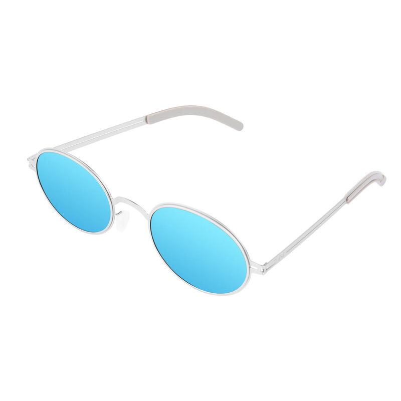 XENON II6002 Lightweight Sunglasses - Brush Silver / Blue Mirror