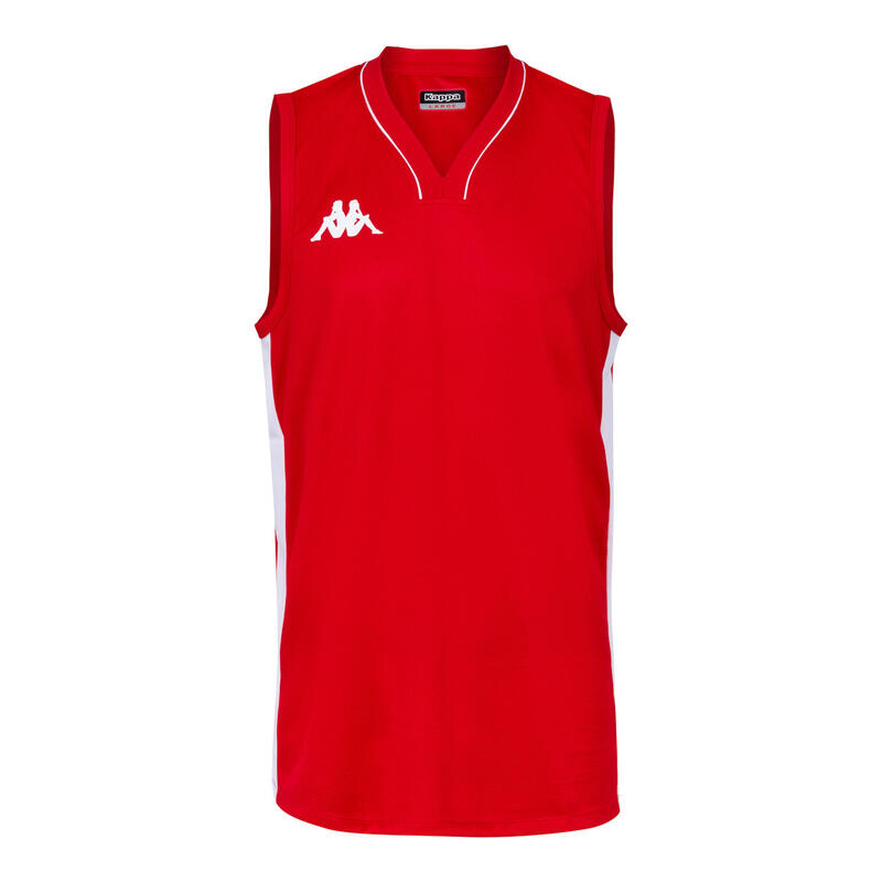 kappa top da uomo in poliestere rosso da fitness .