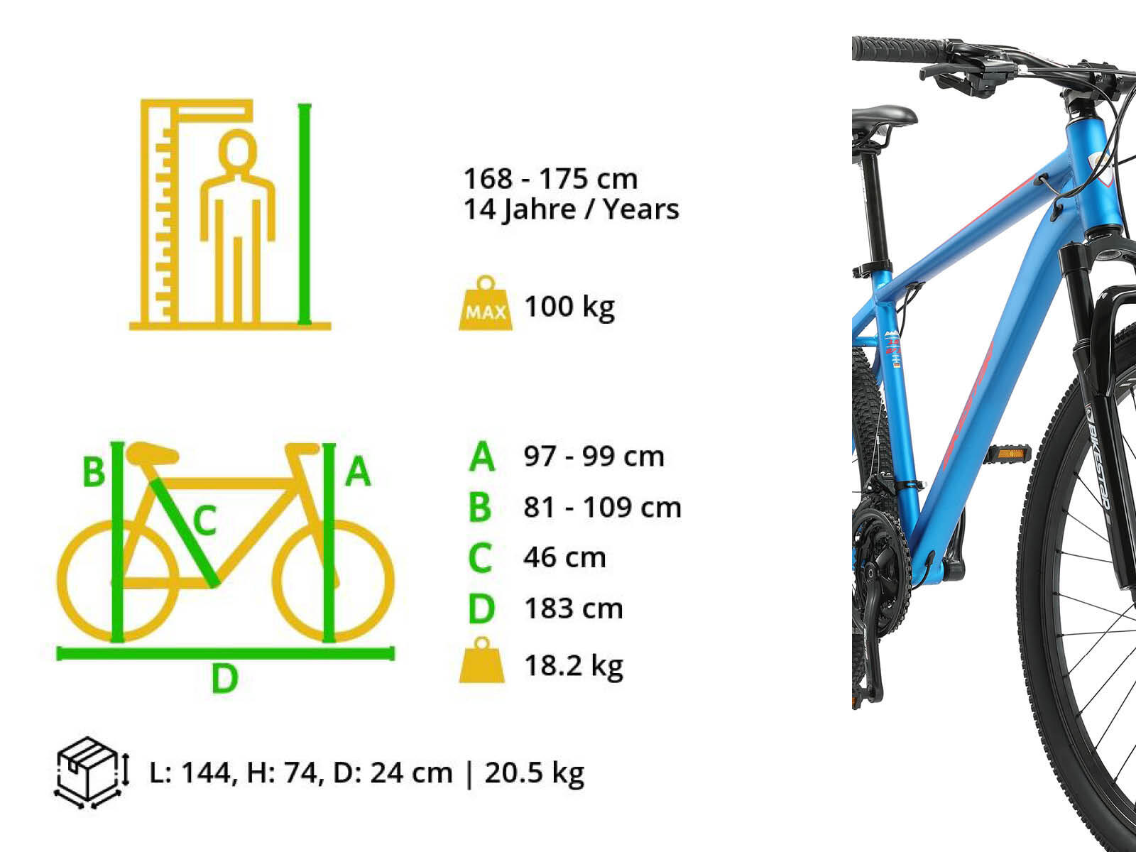 MTB 27.5" aluminium, hardtail, 21 Gang, Scheibenbremse 2/6