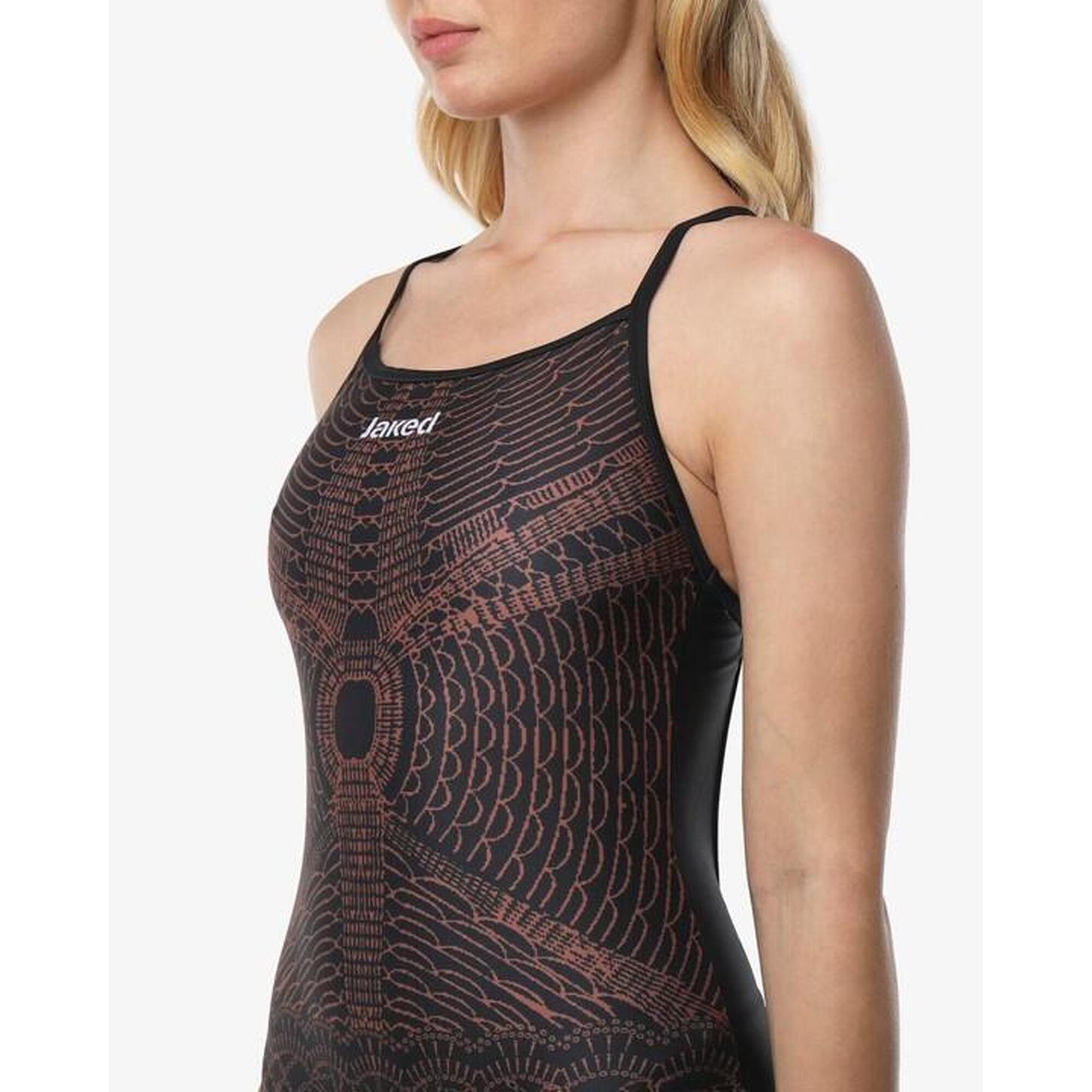 CROCHET WOMEN ONE PIECE - BLACK/TAUPE