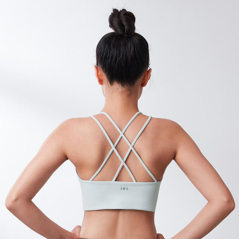 REextraSkin™ 中強度瑜伽運動胸圍-北極冰藍色