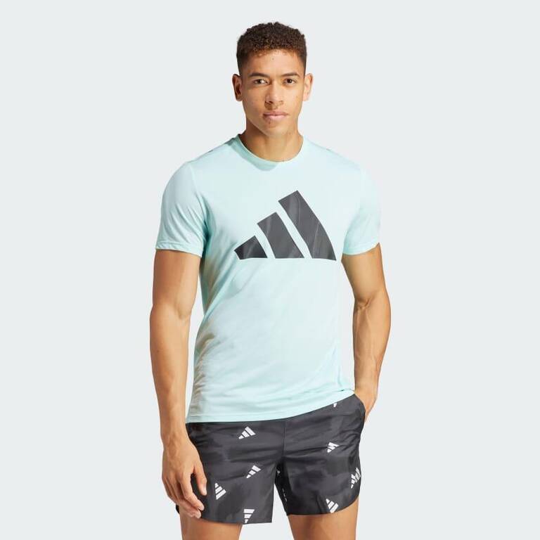 Adidas RUN IT BOS TEE Men Running T-Shirts Turquoise