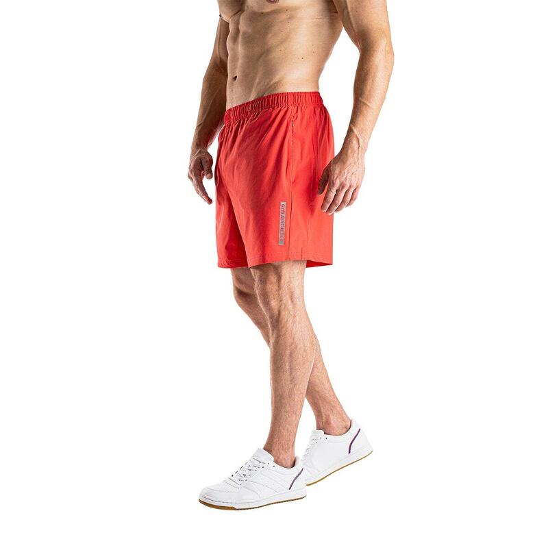 男裝防臭速乾透氣5吋跑步運動短褲 - 珊瑚粉色