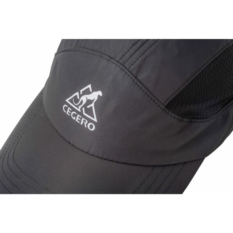 UV MESH UNISEX RUNNING CAP - BLACK