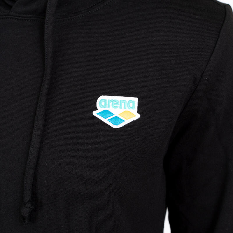 LADIES BEDGE LOGO PULLOVER HOODIE - BLACK