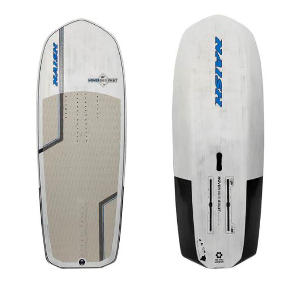 S27 Hover Bullet Wing Foil Board 65L - White/Light Grey/Blue