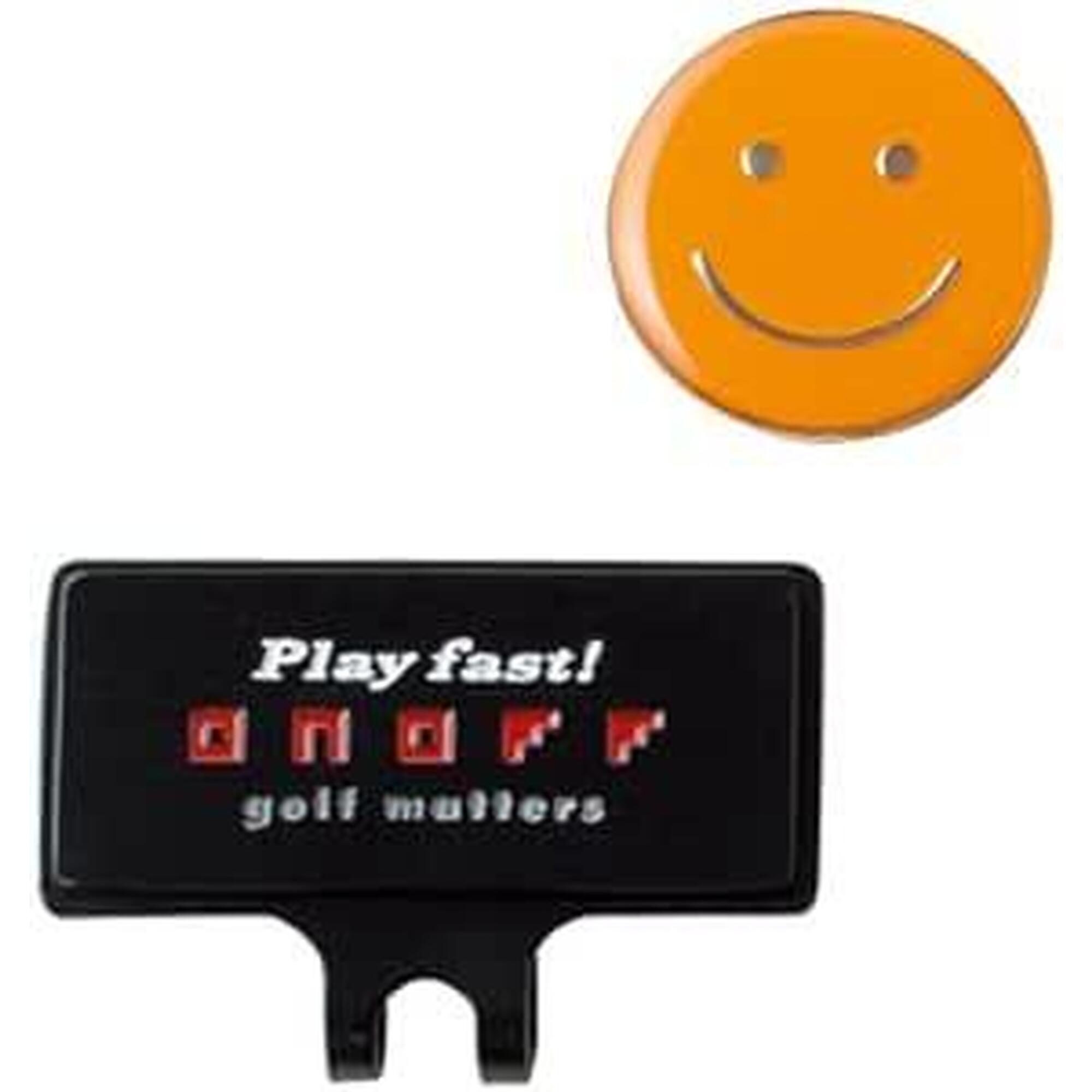 笑臉高爾夫球球標 - 橙色