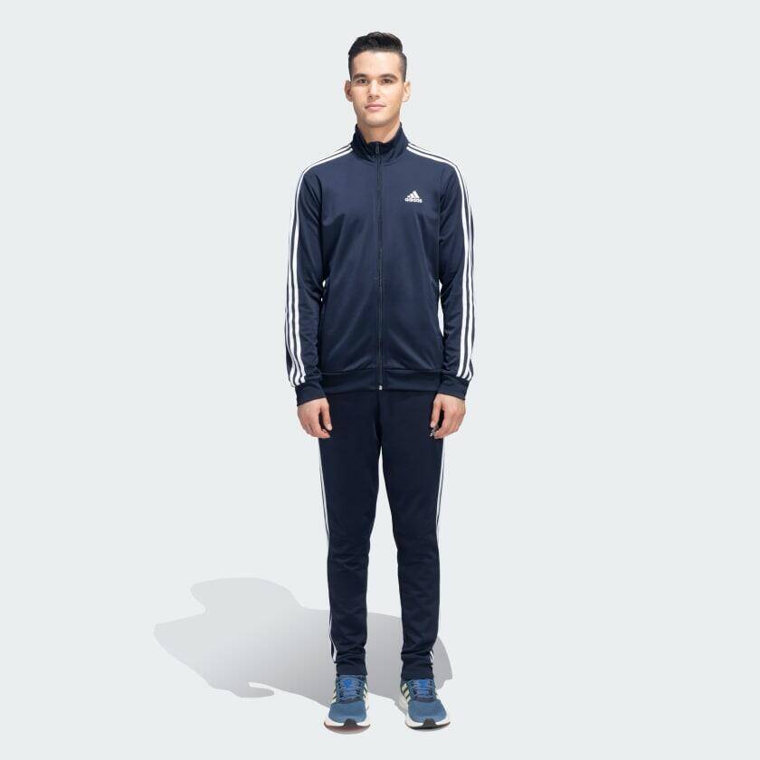Adidas M 3S TR TT TS Men Sports Track Suit Blue -  1