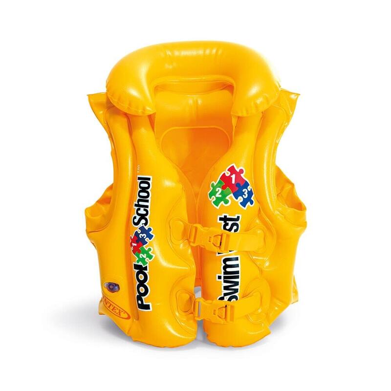 Pool School Deluxe Inflatable Swim Vest - Yellow
