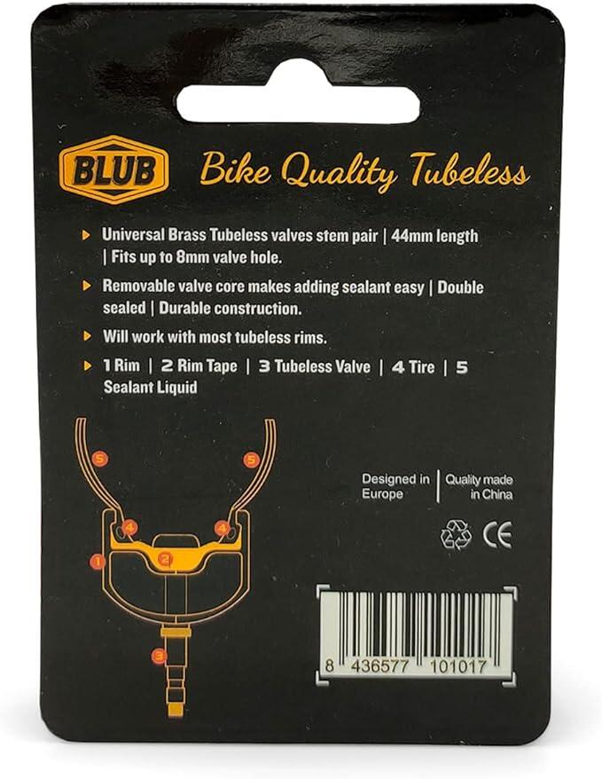 Blub Tubeless Valves Brass 44mm