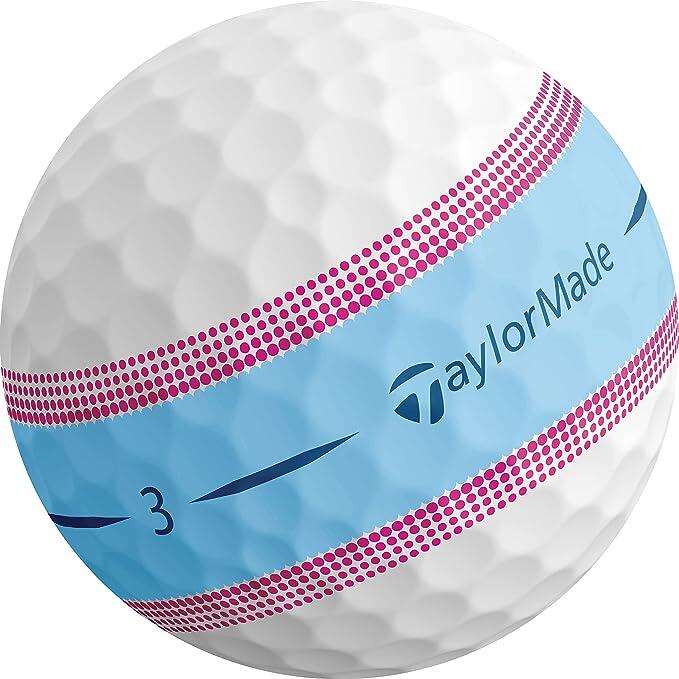 TOUR RESPONSE STRIPE 三層高爾夫球(12粒裝) - 藍色/粉色