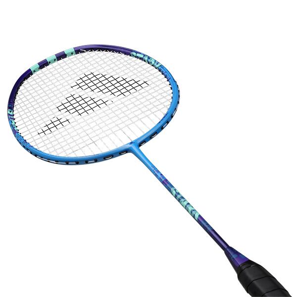 Spieler E Stark Adult Badminton Racket with Racket Sack (G5 Strung) - Blue