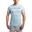 Men Print Tight-Fit Stretchy Gym Running Sports T Shirt Fitness Tee - Sky Blue