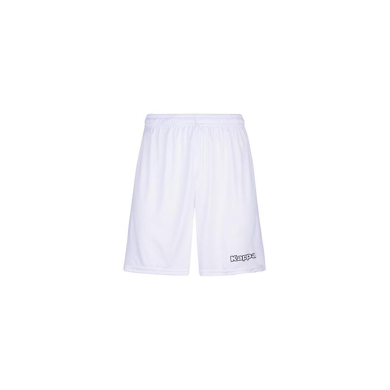 kappa pantaloncini da bambino in poliestere bianco da calcio .