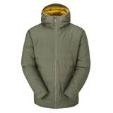 Rab Mens Valiance Waterproof Trekking Down Jacket Light Khaki